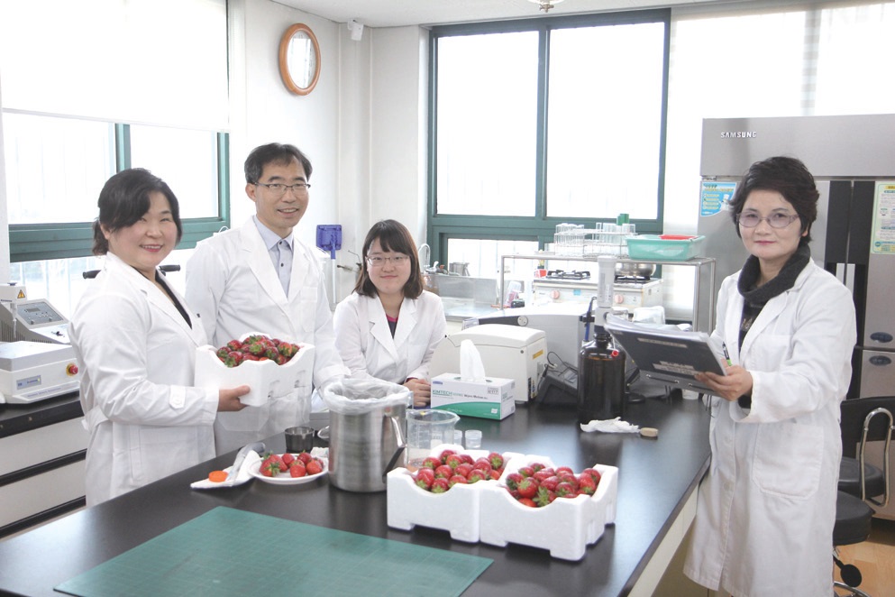 담향’, ‘죽향’, ‘담향 3호’ 등 국산 딸기 품종을 개발을 도와준 동료들