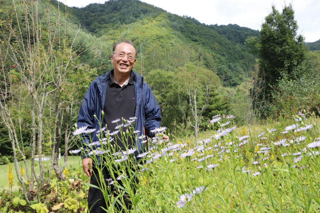 한국자생식물원 설립자 김창열(2002년 제11회 대산농촌상 수상자) 씨.