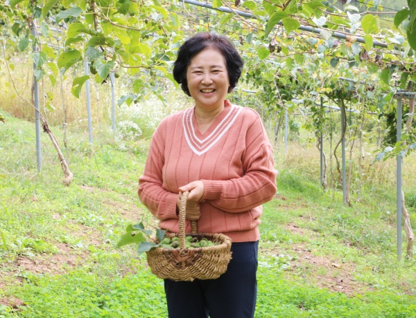 강원 영월군에서 토종다래 농사를 짓는 곽미옥 샘말농원 대표.