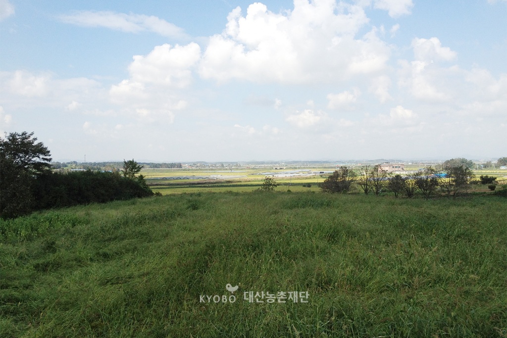 20212년, 꽃비원이 될 땅과 첫 만남. 논산평야가 보이는 확 트인 공간이다. ⓒ정광하